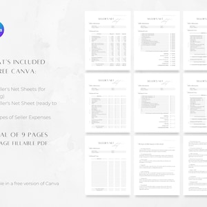 Seller's Estimated Net Sheet: Pre-listing, Closing Costs. Template ...