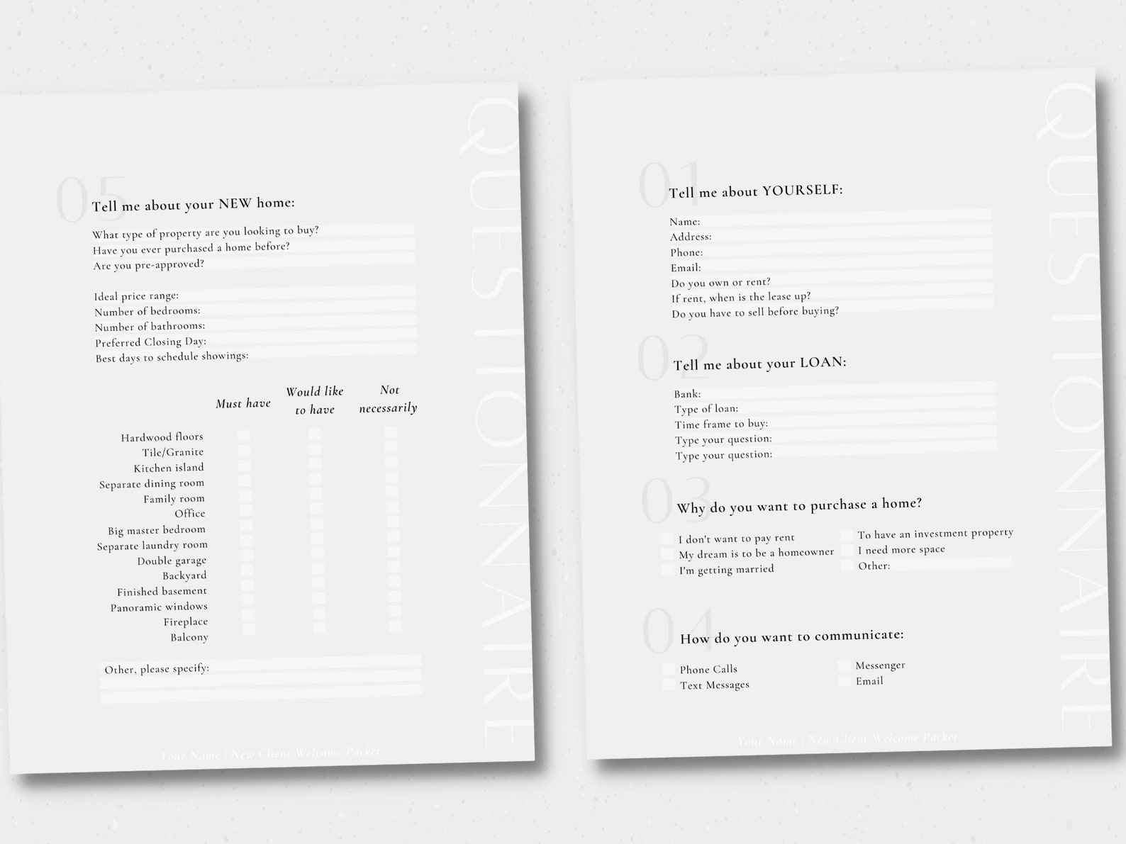 Real Estate Buyer Packet Real Estate Marketing New Etsy Canada