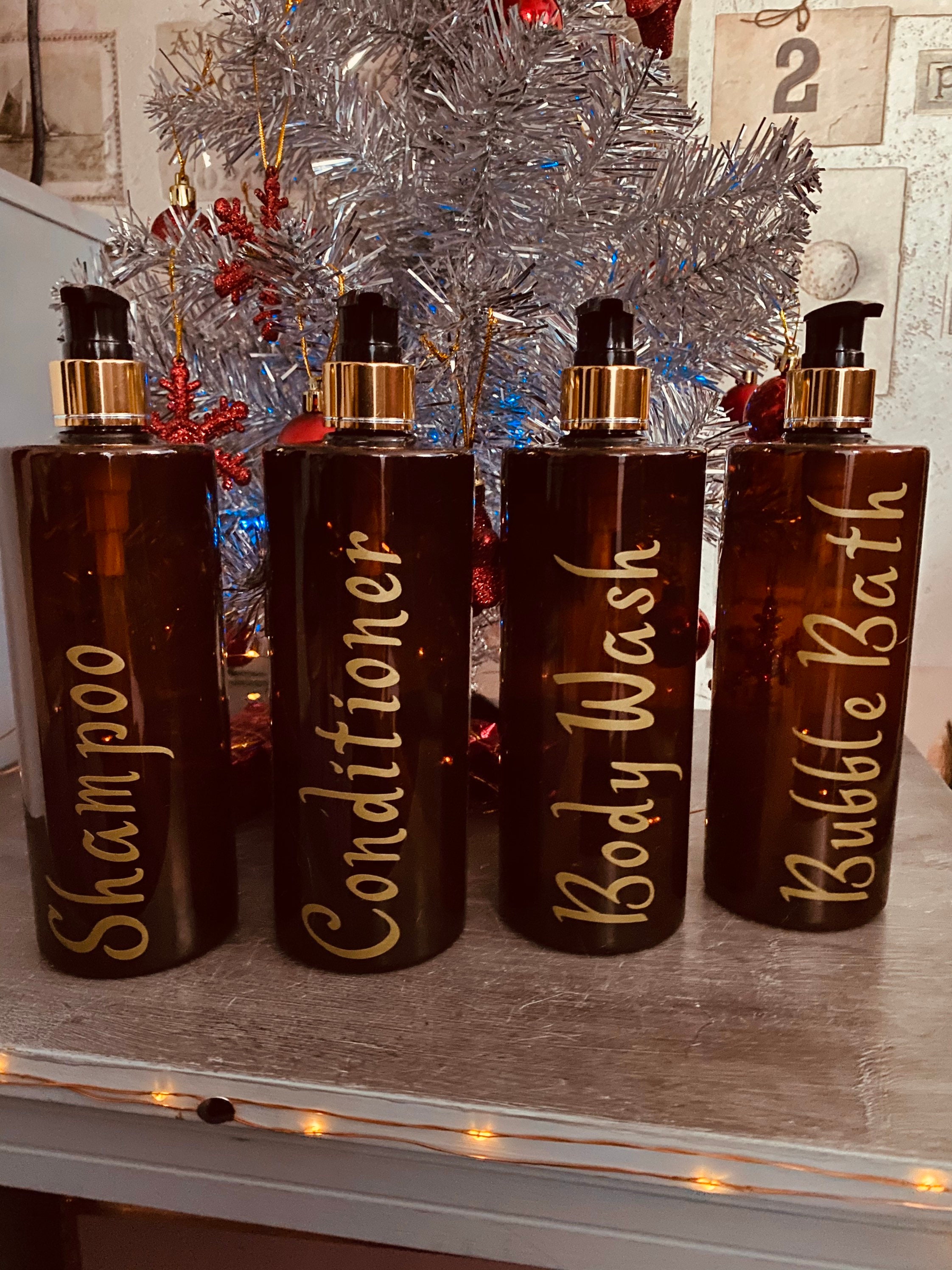 Personalised Bathroom Bottle SET Etsy