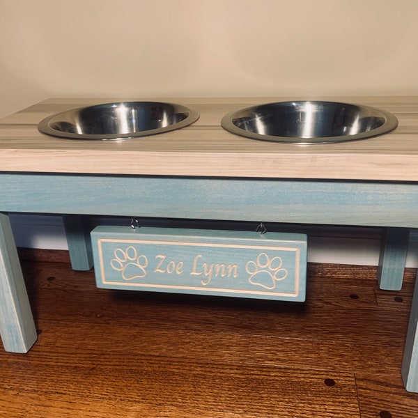 Raised Dog Feeder Etsy