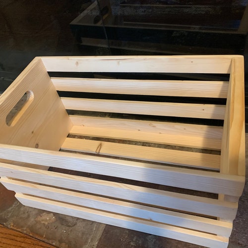 Wood Crate Large Wood Crate 18 Wooden Crate American Etsy
