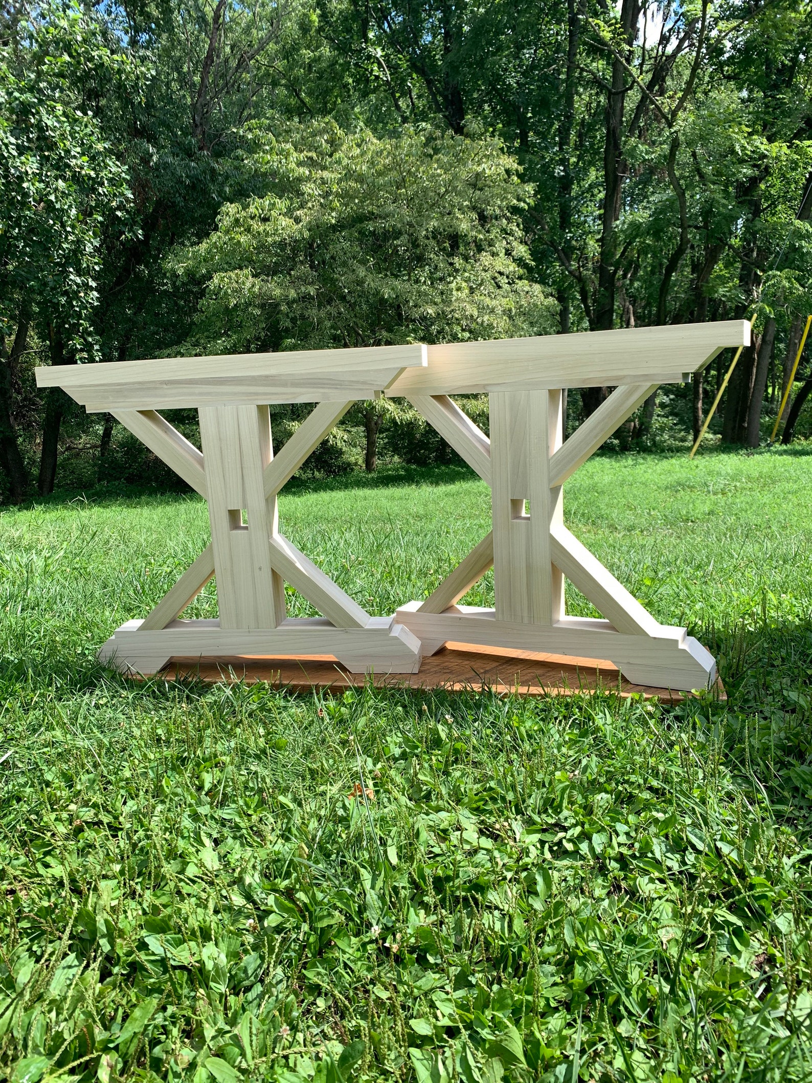 Trestle Table Legs Set of Two Dining Table Legs Etsy
