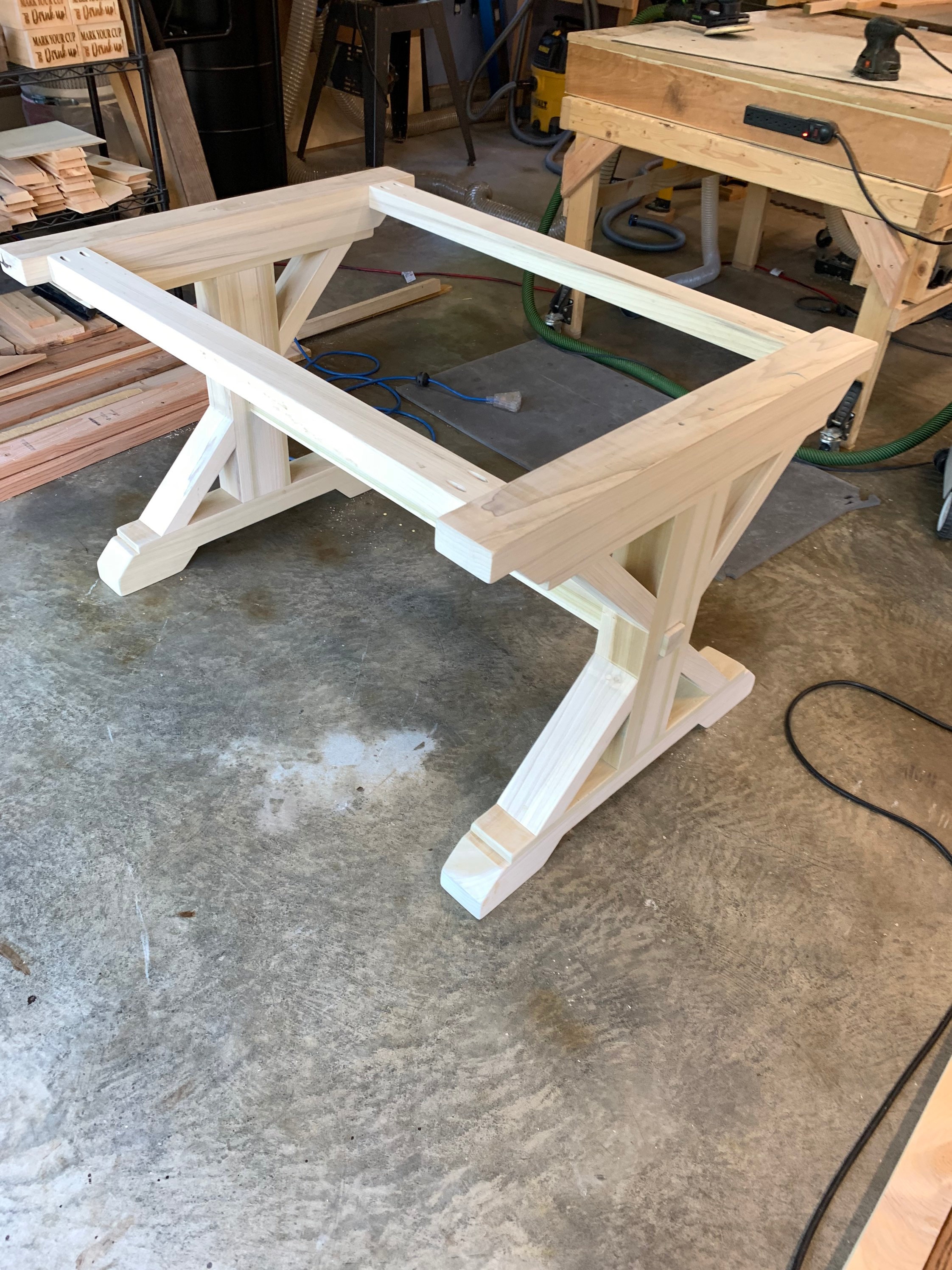 Trestle Table Legs Set of Two Dining Table Legs Etsy