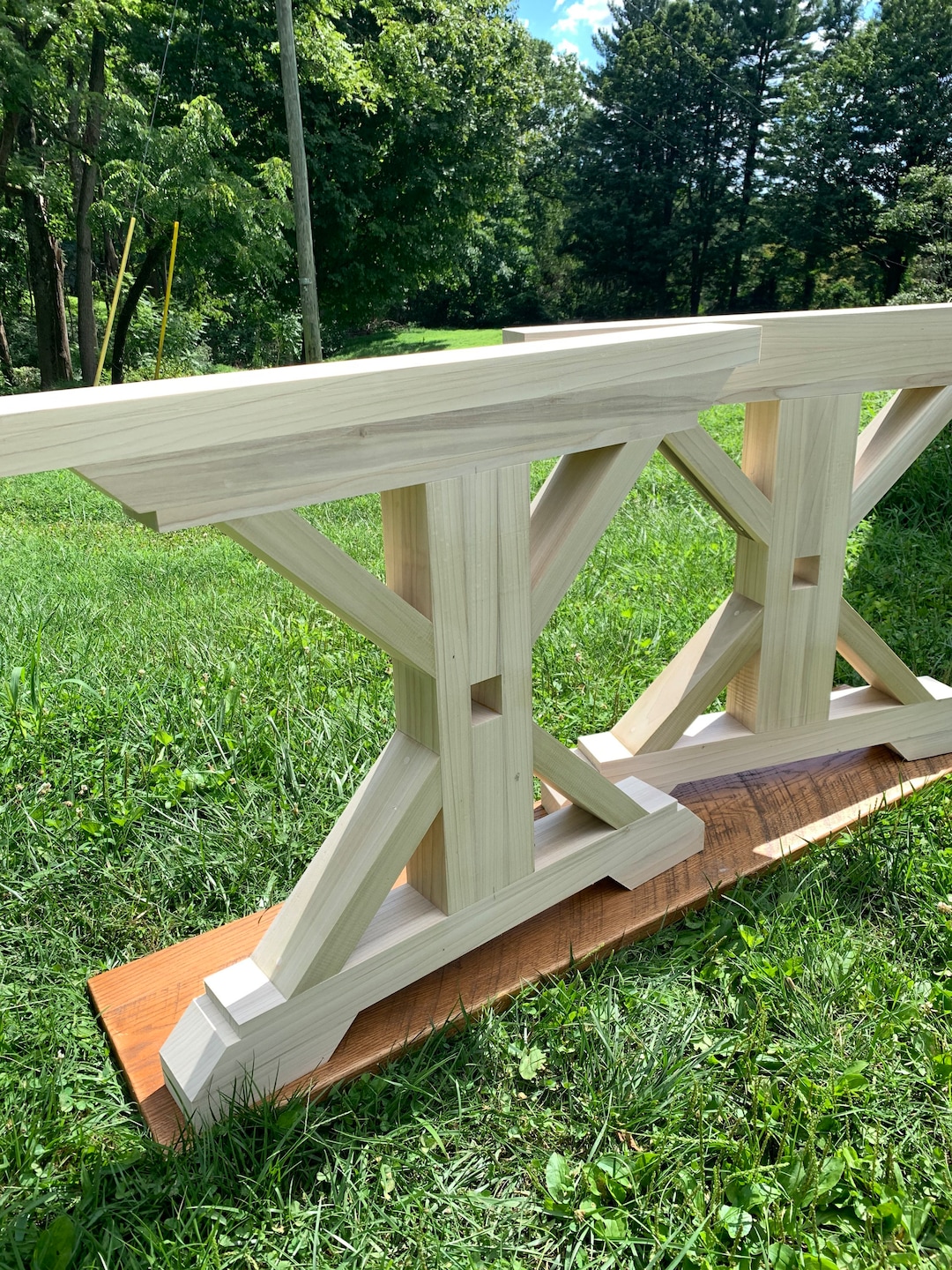 Trestle Table Legs Set of Two Dining Table Legs Etsy