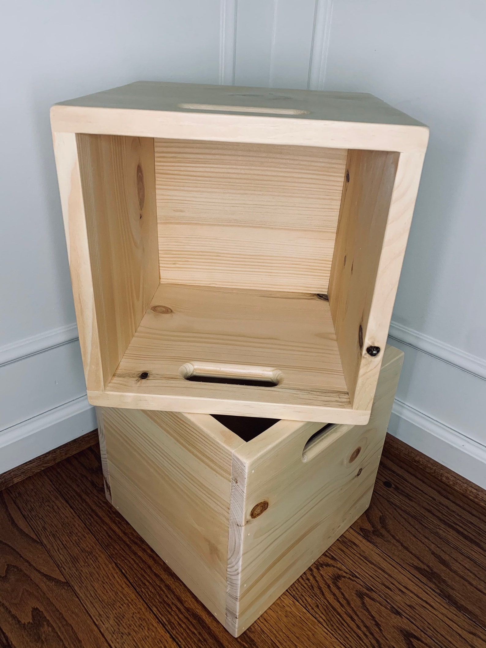 11x11x11 Solid Wood Cube Box Storage Box Etsy