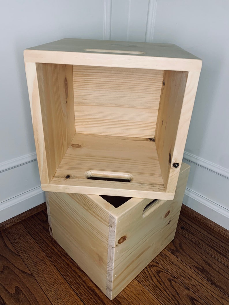 11x11x11” Solid Wood Cube Box - Storage Box - Etsy