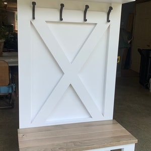 The Danville Hall Tree | Mudroom Locker | Coat Rack with Top Shelf | Entryway Bench