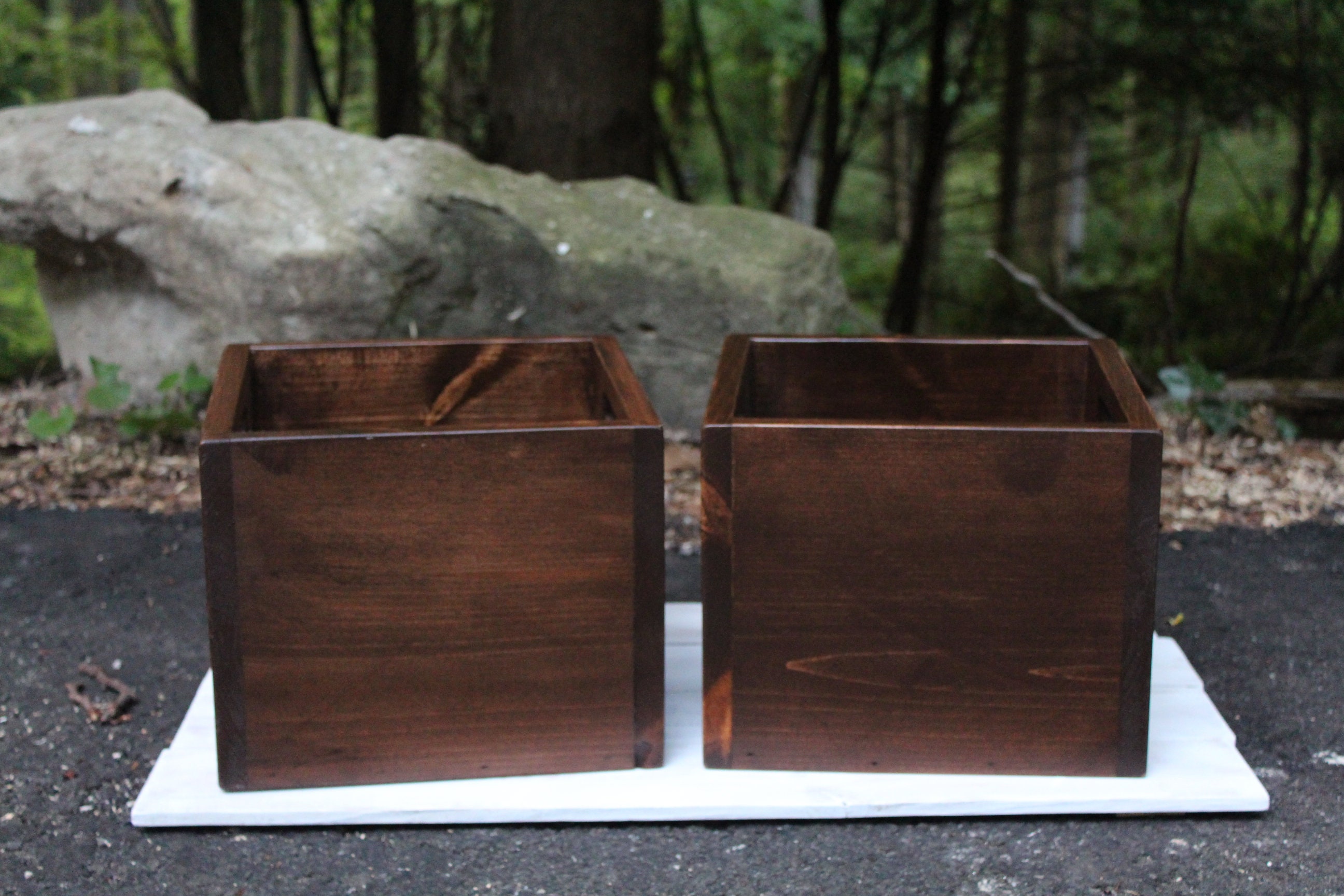 Solid wood cube crate Storage crate Etsy