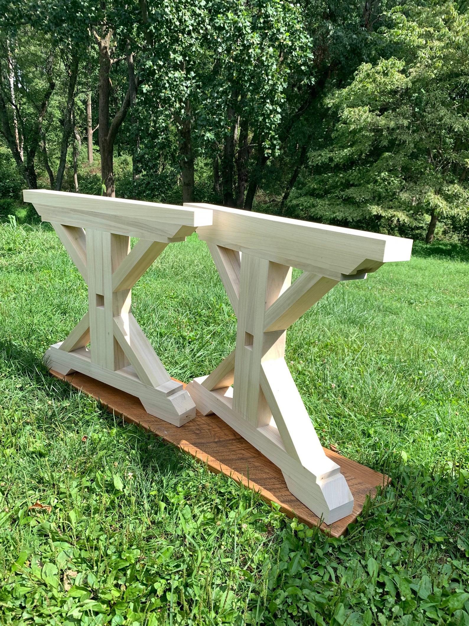 Trestle Table Legs Set of Two Dining Table Legs Etsy