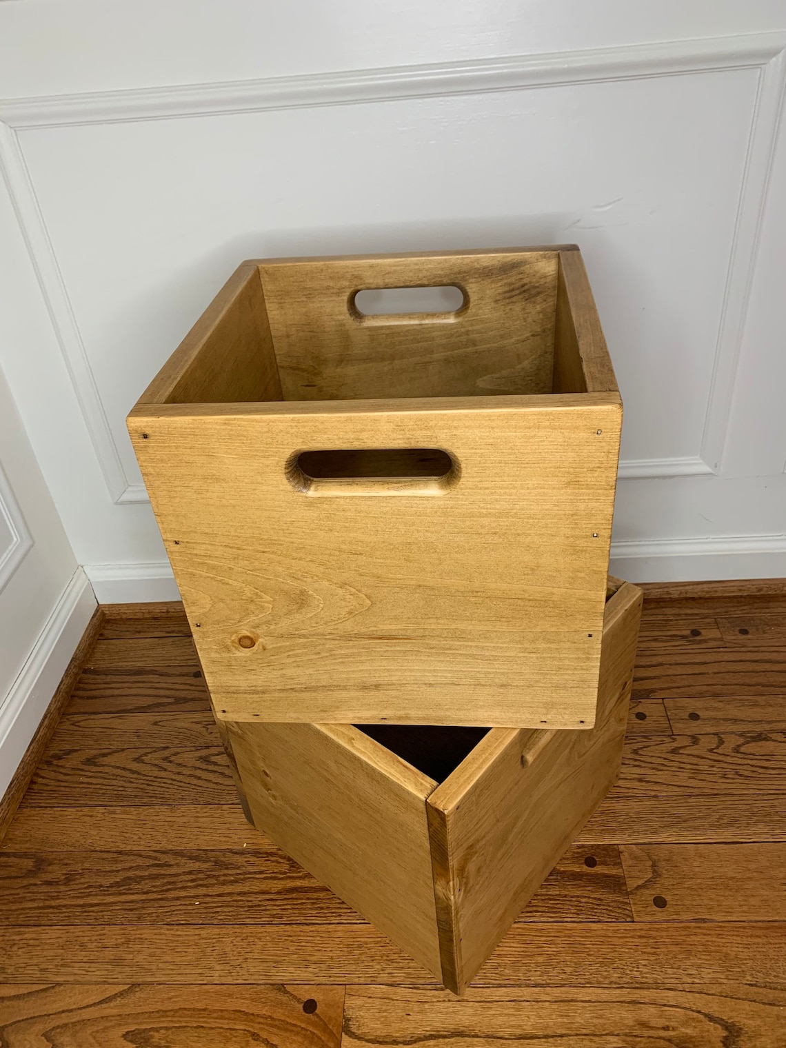 11x11x11 Solid wood cube box Storage box Etsy