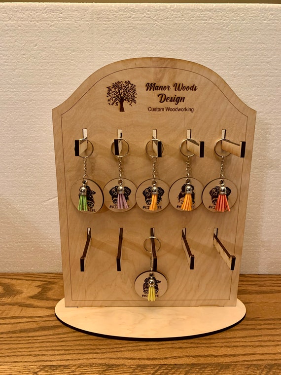 Keychain Display Stand Doublesided Digital File Etsy