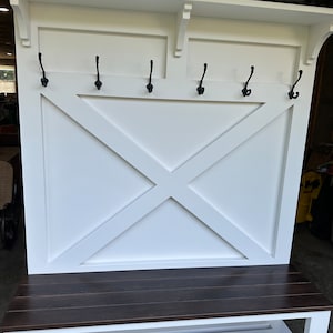 Handcrafted Hardwood Mudroom Locker with Maple Bench - 6ft Tall, 3-6ft Width Options | The Parker
