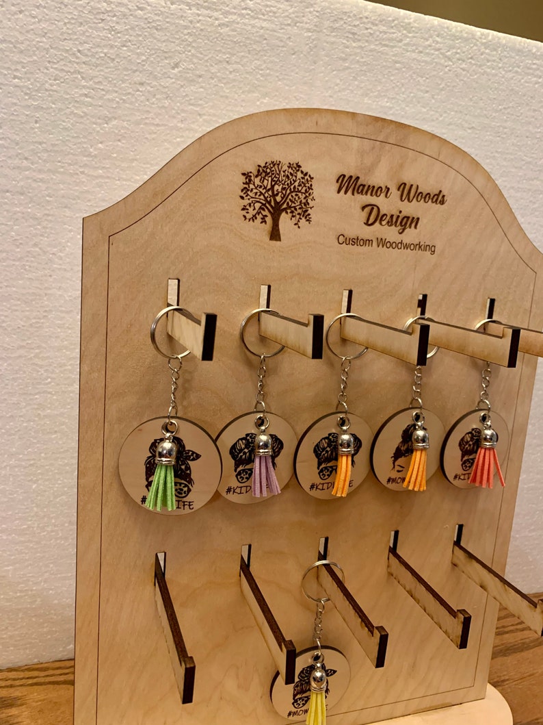 Keychain Display Stand Doublesided Digital File Etsy