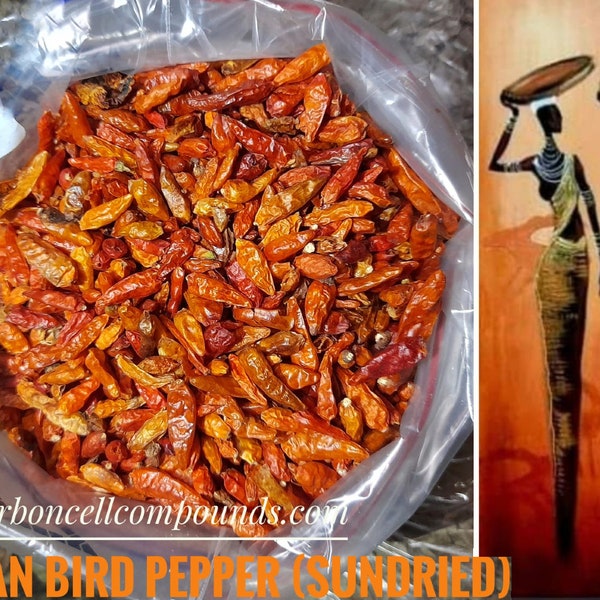 African Wild Bird Pepper | Indigenous Cayenne Pepper (Origin. - W.Africa)  | - FREE SHIPPING applies to orders up to 99 Dollars or 50 Pounds