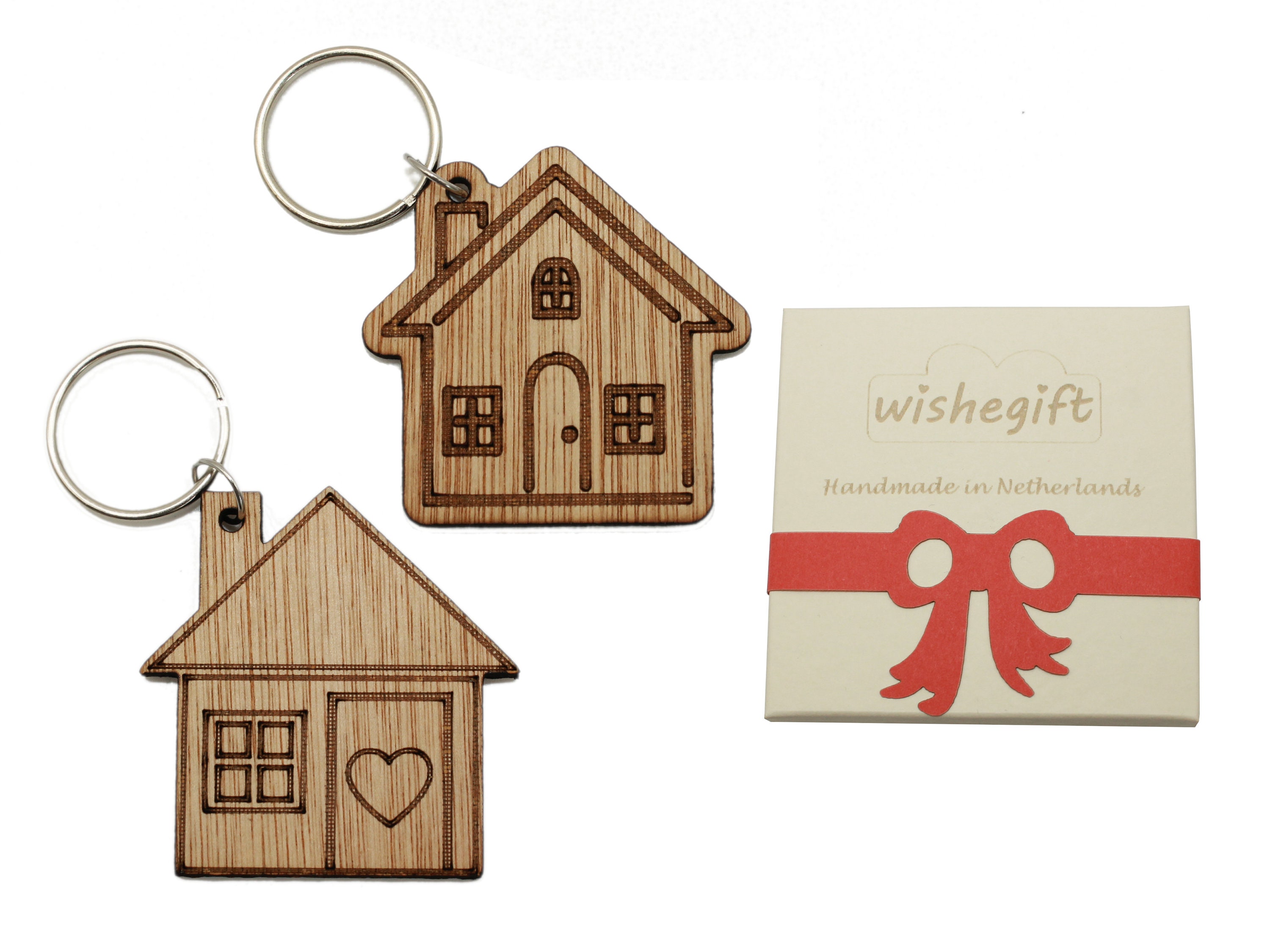 New home wooden house key ring. Personalised handmade wood Etsy
