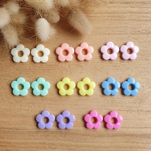 Pair of interchangeable flower tassels for hoop earrings - women&#39;s earrings - flower jewelry - colorful summer jewelry