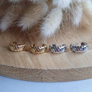 Small hoop earrings - gold or silver stainless steel earrings - minimalist earrings - mini hoop