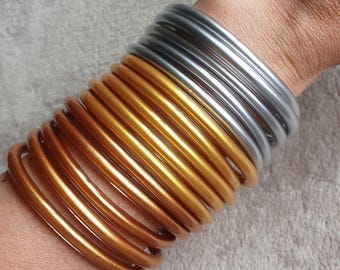 Buddhist bangle bracelets, Tibetan bracelet, Tibetan bangle, prayer bracelet, flexible bracelet, shiny bracelet, women&#39;s bracelet