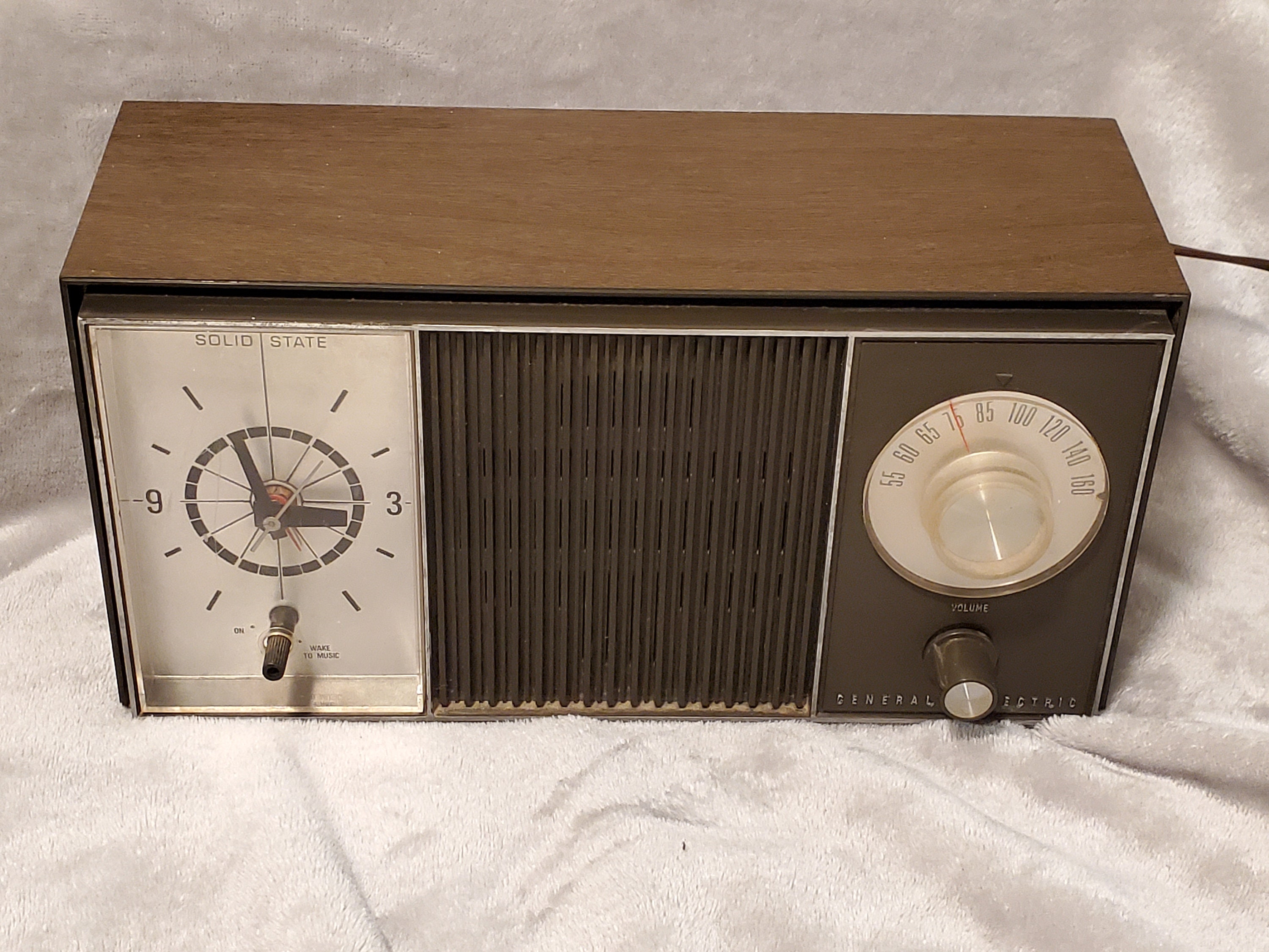 1960s General Electric solid state clock radio with wood Etsy