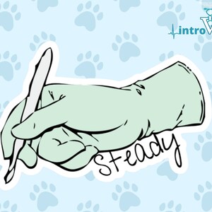 Steady Sticker,Surgeon Sticker,Doctor Sticker,Veterinarian Sticker, Medical Student Sticker,Vet Student Sticker, MD Sticker, DVM Sticker,Vet