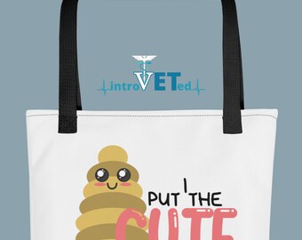 I Put The Cute In Cuterebra Tote Bag,Veterinarian Tote,Veterinarian Bag,Vet School Bag,Vet Student Bag,Vet Tech Tote,Vet Nurse Tote,Vet Bag.
