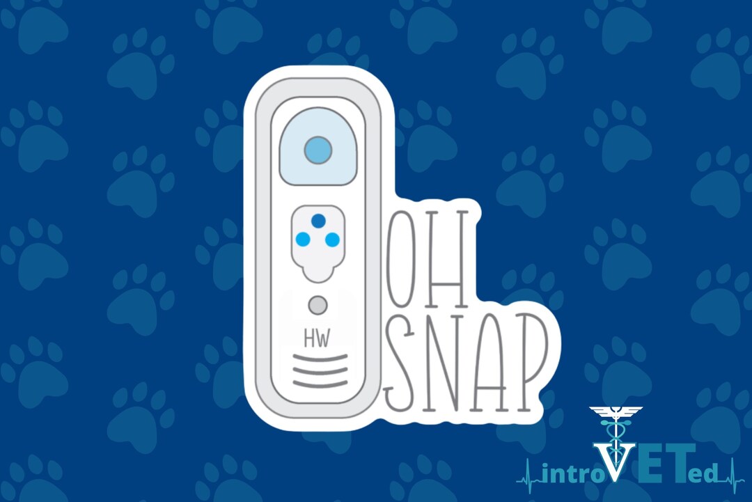 Oh Snap Heartworm Test,vet Med Sticker,heartworm Test,snap Test,vet