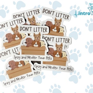 Veterinarian Sticker, Dog Rescue Sticker, Adopt Don&#39;t Shop, Animal Rescue Sticker, Vet Tech Sticker, Vet Student Sticker, DVM Sticker, Vet