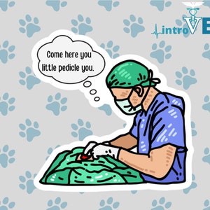 Surgeon Sticker,Doctor Sticker,Veterinarian Sticker, Medical Student Sticker,Vet Student Sticker, MD Sticker, DVM Sticker,Vet,DO Sticker,Vet