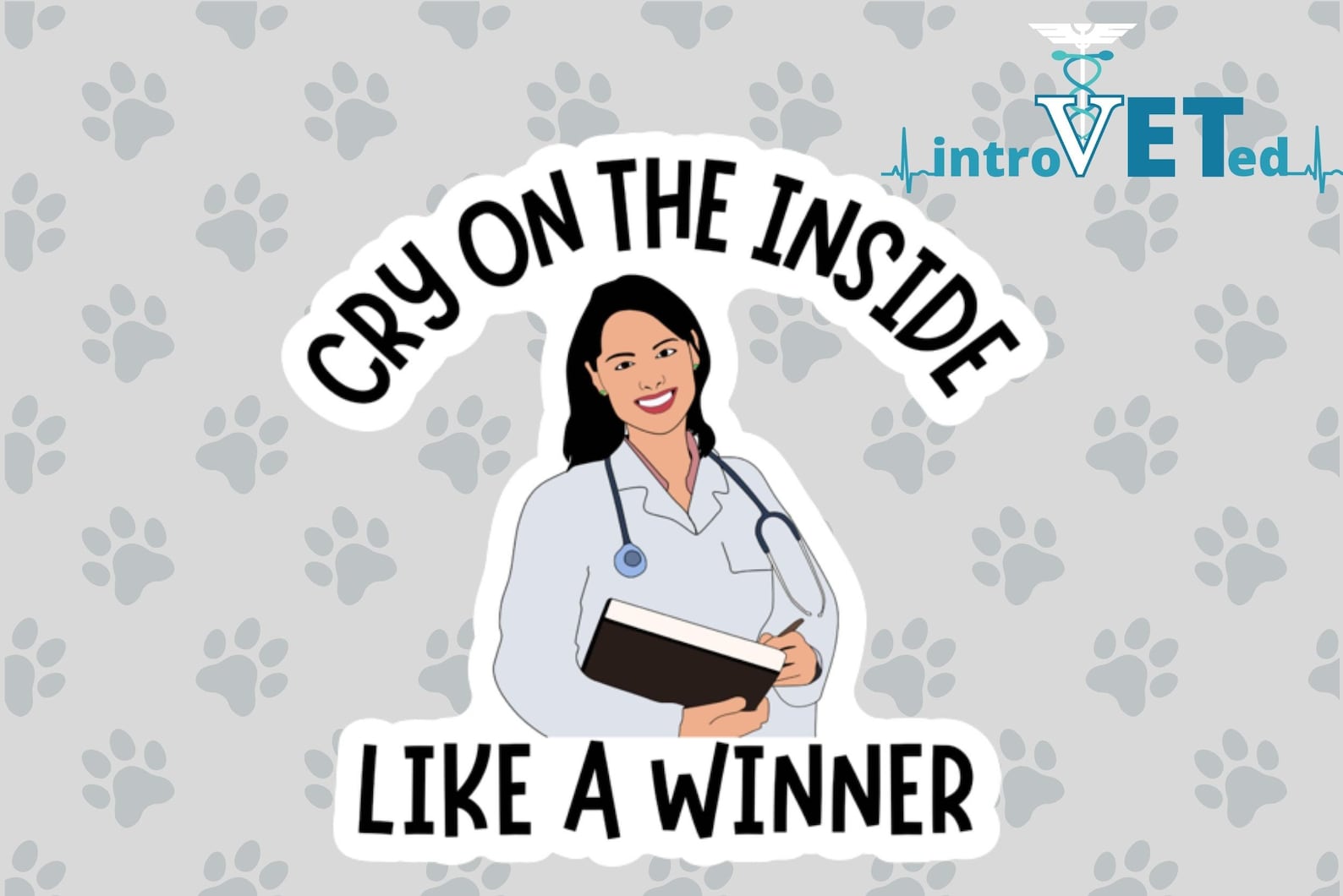 Cry on the Inside Like A Winner Stickerdoctor | Etsy