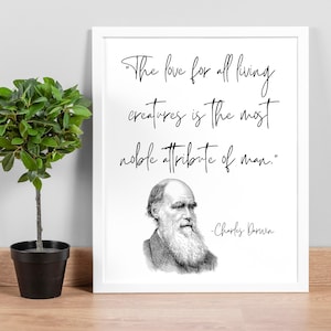 Charles Darwin Quote Printable,Charles Darwin Printable,Charles Darwin Digital Download,Charles Darwin Art,Animal Quote,Animal Digital Art.