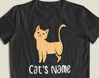 Customized Tripaw Shirt, Personalized Cat T-Shirt, Custom Cat Tee, Tripod Kitty Shirt, Customizable Three Legged Cat Shirt, Missing Leg Cat