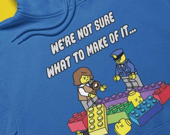Lego Detective Hoodie, Crime Scene Humor Unisex Pullover Sweatshirt