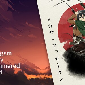 Mikasa Ackerman Poster, Attack on Titan Gift, Shingeki no Kyojin, Framed or Unframed image 3