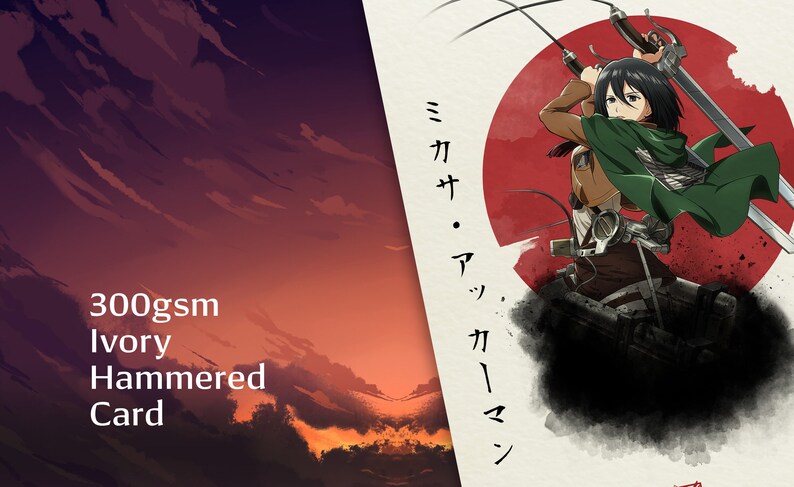 Mikasa Ackerman Poster, Attack on Titan Gift, Shingeki no Kyojin, Framed or Unframed image 3