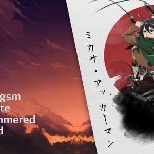 Mikasa Ackerman Poster, Attack on Titan Gift, Shingeki no Kyojin, Framed or Unframed image 2