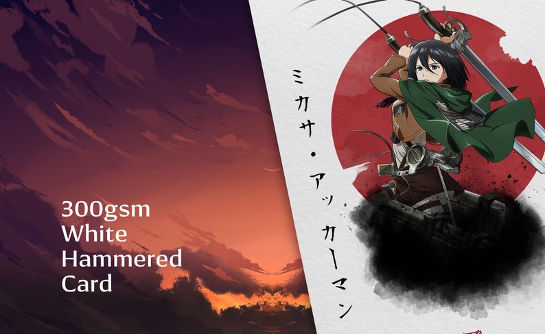 Mikasa Ackerman Poster, Attack on Titan Gift, Shingeki no Kyojin, Framed or Unframed image 2
