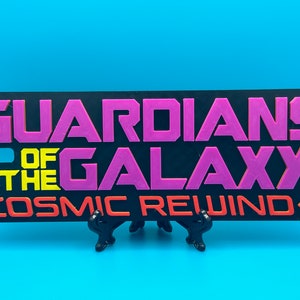 Letrero de pared y imán de Guardianes de la Galaxia Cosmic Rewind de Epcot