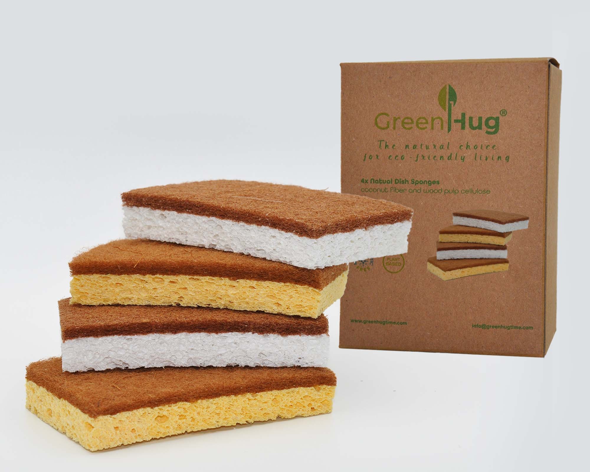 Spugna Piatti Ecologica Spugne Naturali Ecologiche Per Piatti Confezione Da 12 - Spugna Da Cucina Biodegradabile Con Cocco Compostabile Spugna Luffa - Foto 6