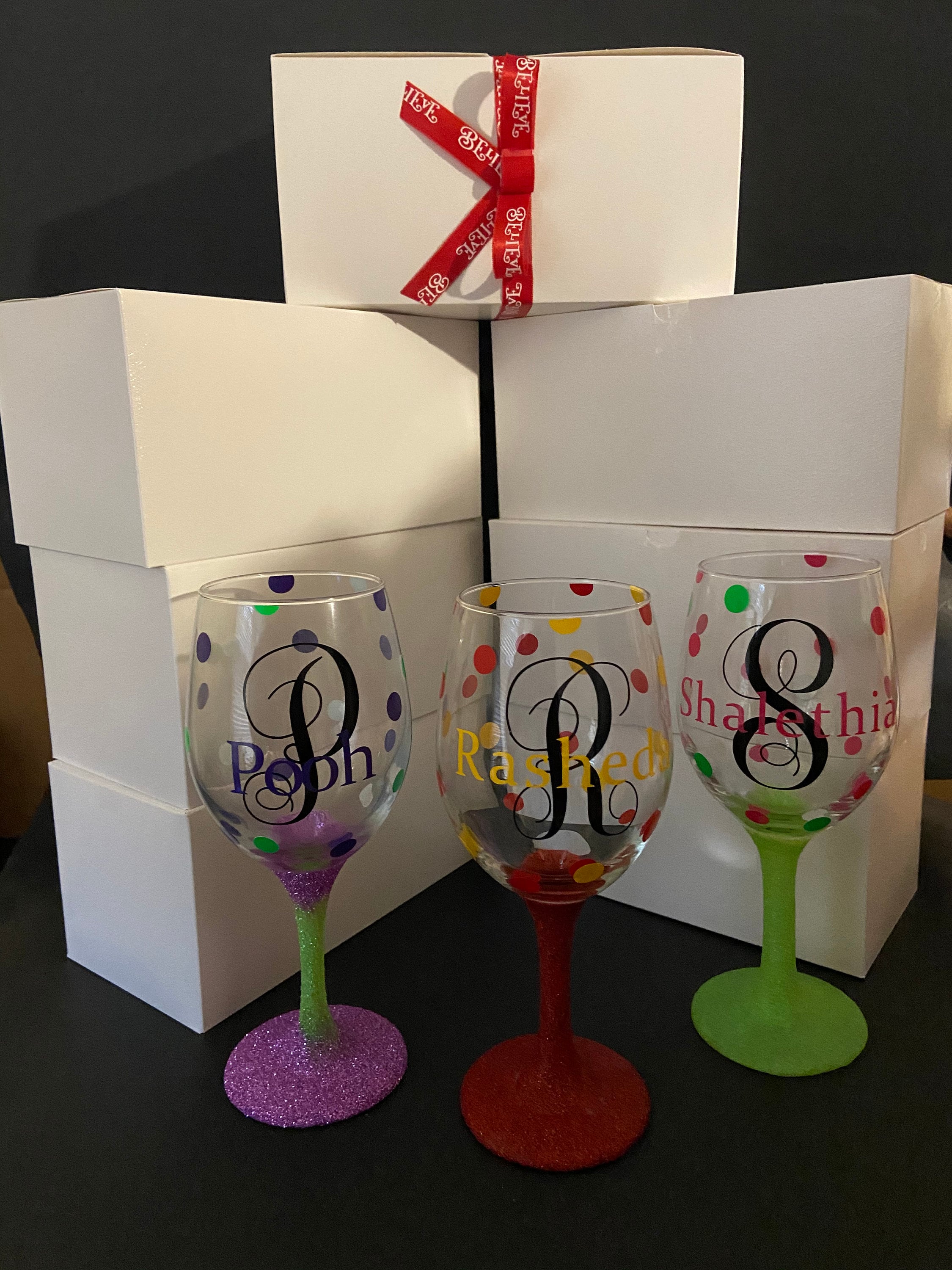 Custom Wine Glasses Etsy