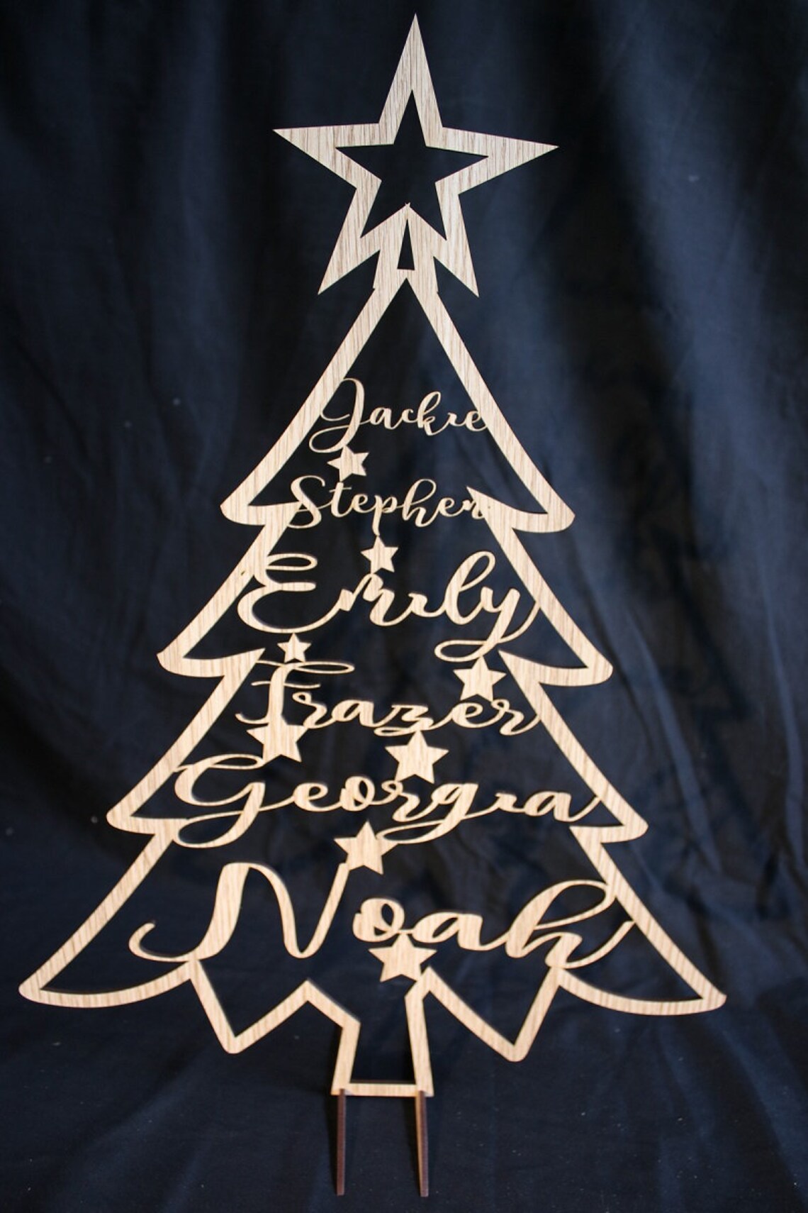 Christmas Tree With 6 Names 50cm Tall Etsy