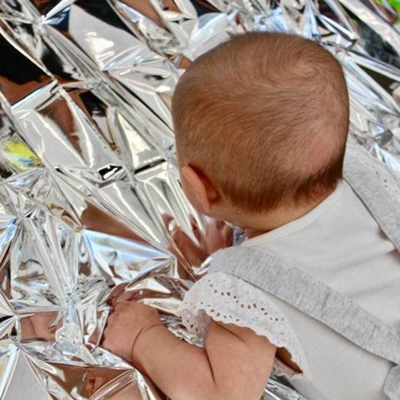 Tummy Time Baby Sensory Foil Blanket Large Space Etsy UK