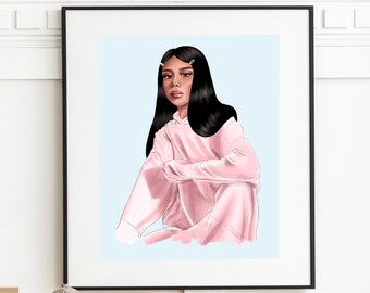 Stylized Portrait, Keepsake Gift, Personalized Art, Gift for Mom, Gift for Grandparents