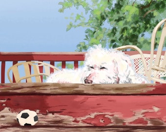 Custom Pet Portrait, Keepsake Gift, Dog Mom Gift, Gift for Grandparents