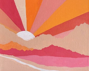 Original Painting, Wall Art, Paintings on Canvas, Landscape Painting, Best Friend Gift