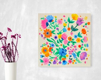 Original Painting, Botanical, Kids Room Wall Art, Kids Wall Art, Kids Room Decor
