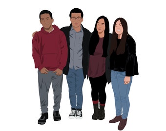 Custom Family Portrait, Keepsake Gift, Personalized Art, Gift For Mom, Gift For Grandparents