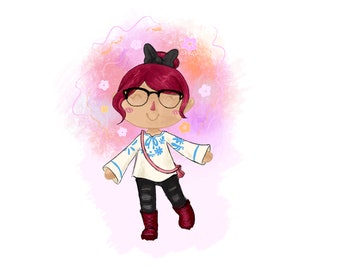 Custom Portrait, Personalized Art, Best Friend Gift