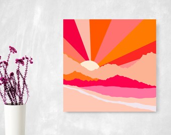 Origineel schilderij, muurkunst digitale print, schilderijen op canvas, landschapsschilderkunst, cadeau beste vriend