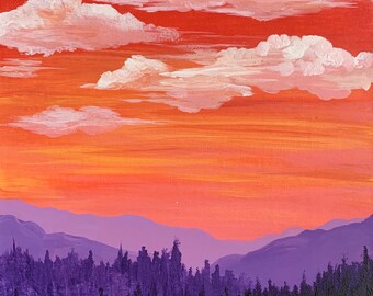 Original Painting, Wall Art, Paintings on Canvas, Landscape Painting, Best Friend Gift