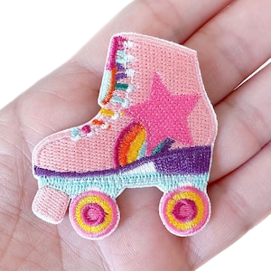 Roller Skate Embroidered Iron-On Patch | Cute Patches | Roller Derby